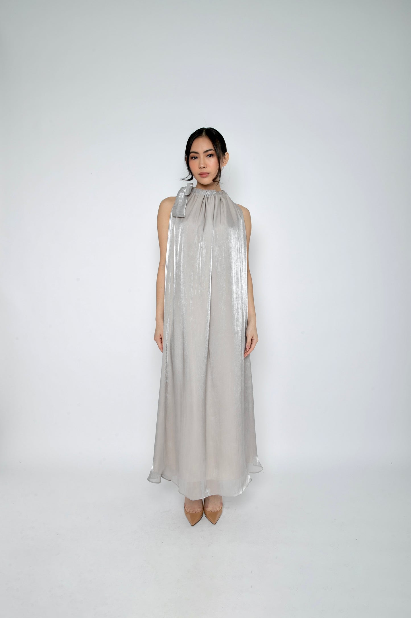 Dawn Halter Dress in Moonlight