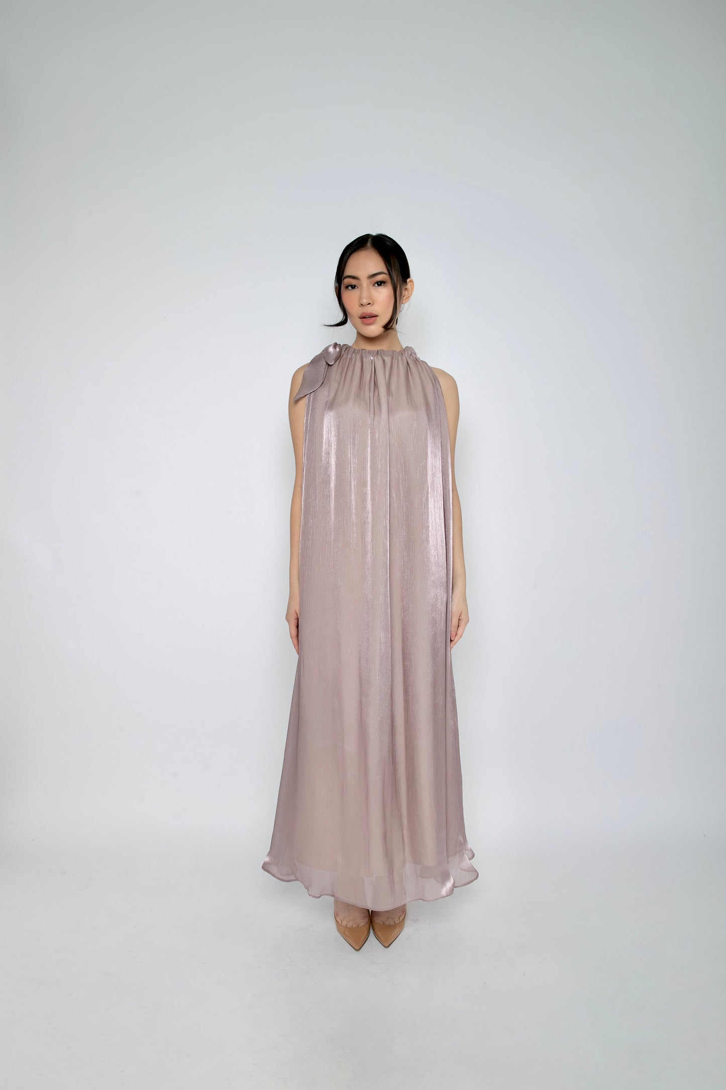Dawn Halter Dress in Rose