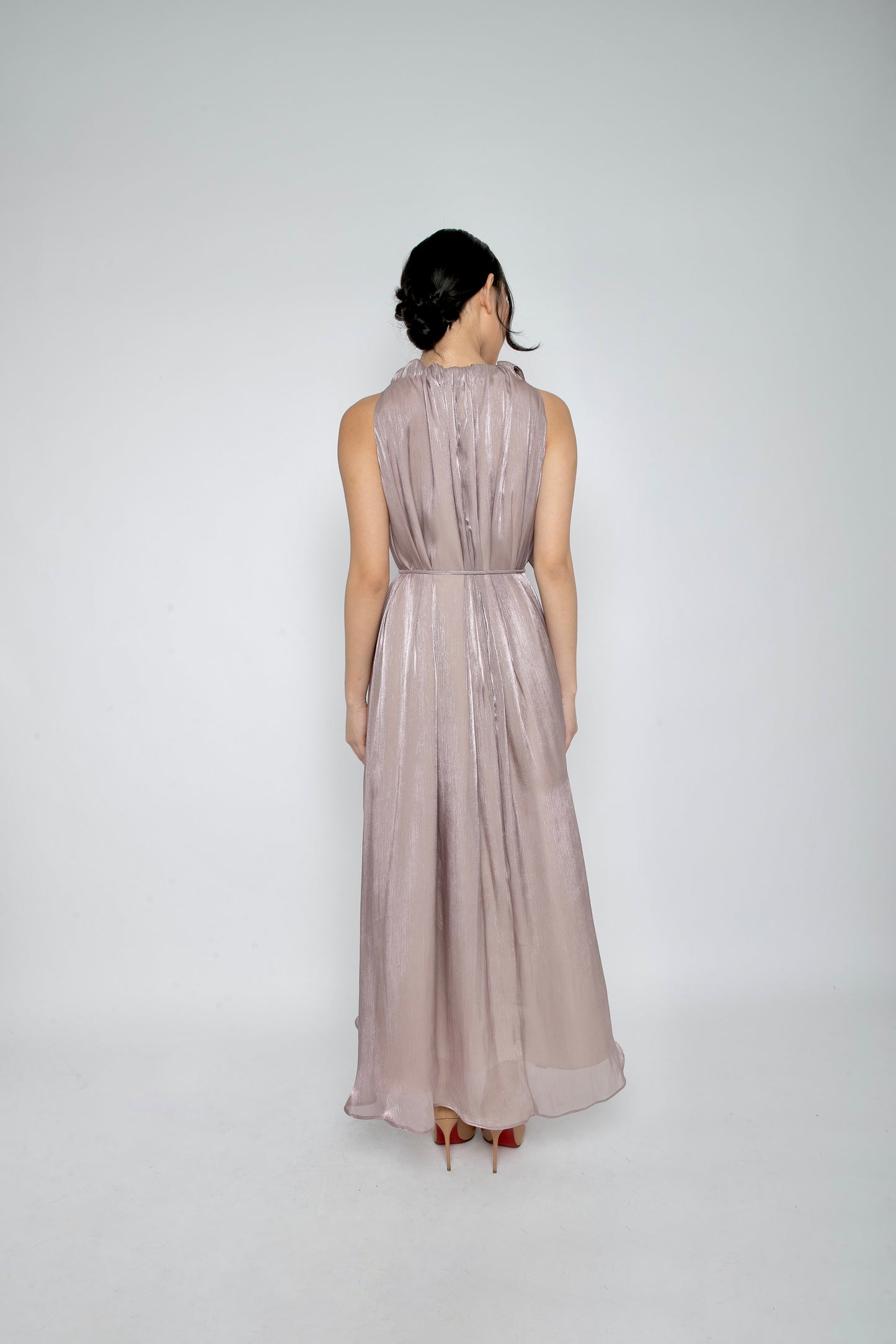 Dawn Halter Dress in Rose