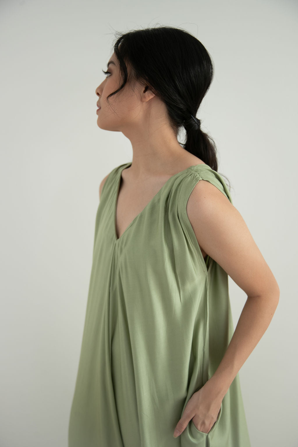 Earnest Sage Dress