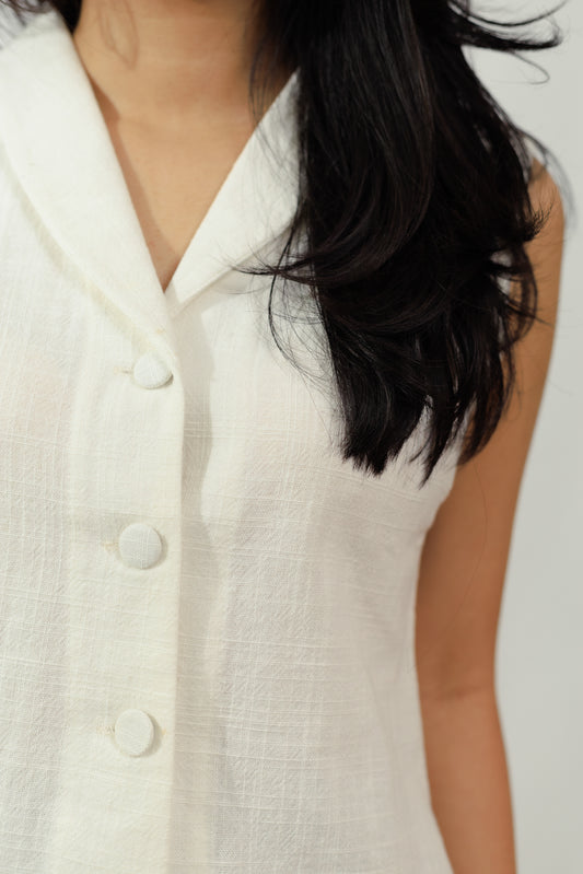 Cloudy White Vest