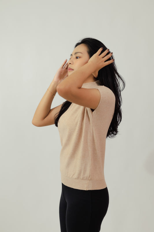 Veo Latte Knit Top