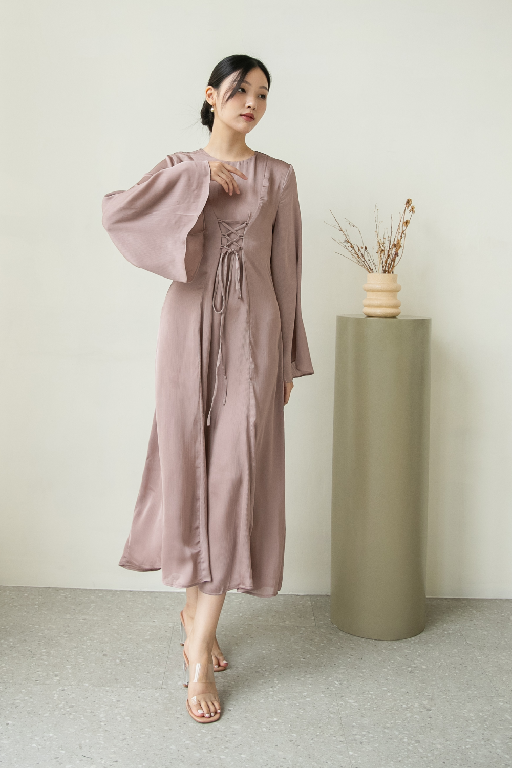 Lilith Taupe Dress
