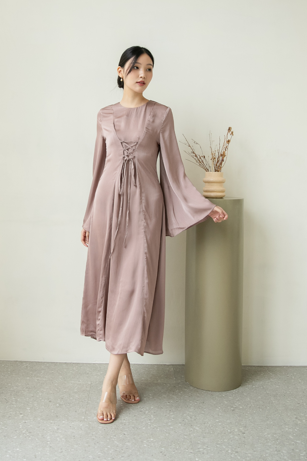 Lilith Taupe Dress