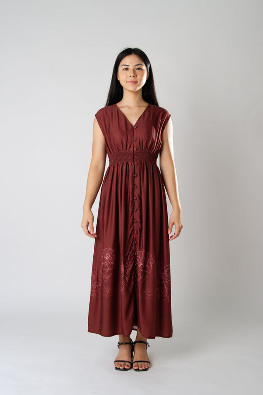 Tien Maroon Dress